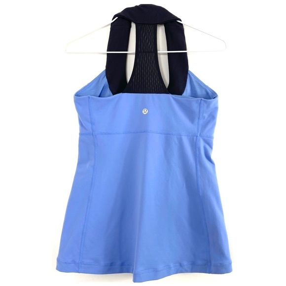 LULULEMON Scoop Neck Tank in  Color Block Blue with Gray - Picture 4 of 10